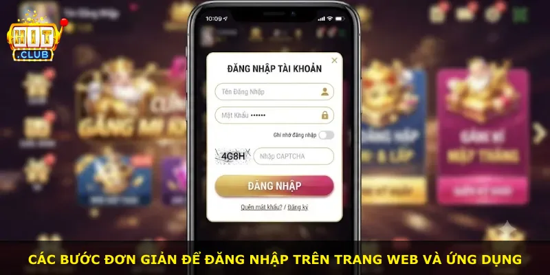 Các bước đơn giản để đăng nhập trên trang web và ứng dụng