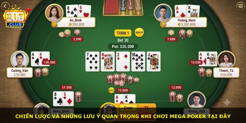 Chiến lược và những lưu ý quan trọng khi chơi Mega Poker tại đây