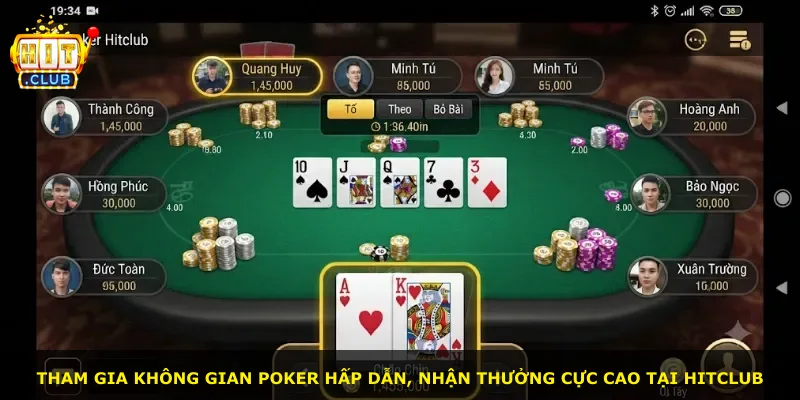 Tham gia không gian Poker hấp dẫn, nhận thưởng cực cao tại Hitclub