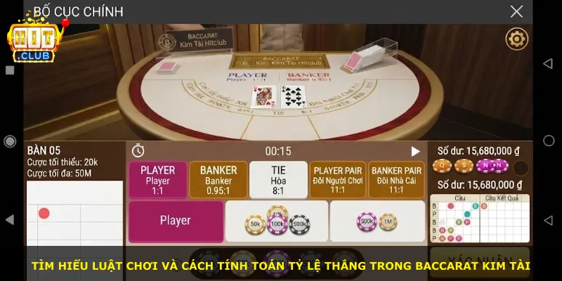 Tìm hiểu luật chơi và cách tính toán tỷ lệ thắng trong Baccarat Kim Tài