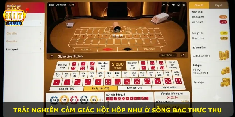 Trải nghiệm cảm giác hồi hộp như ở sòng bạc thực thụ