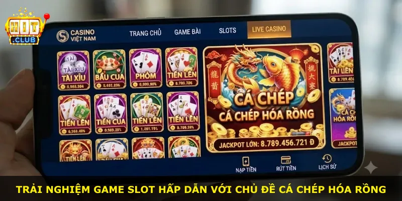 Trải nghiệm game slot hấp dẫn với chủ đề Cá Chép Hóa Rồng